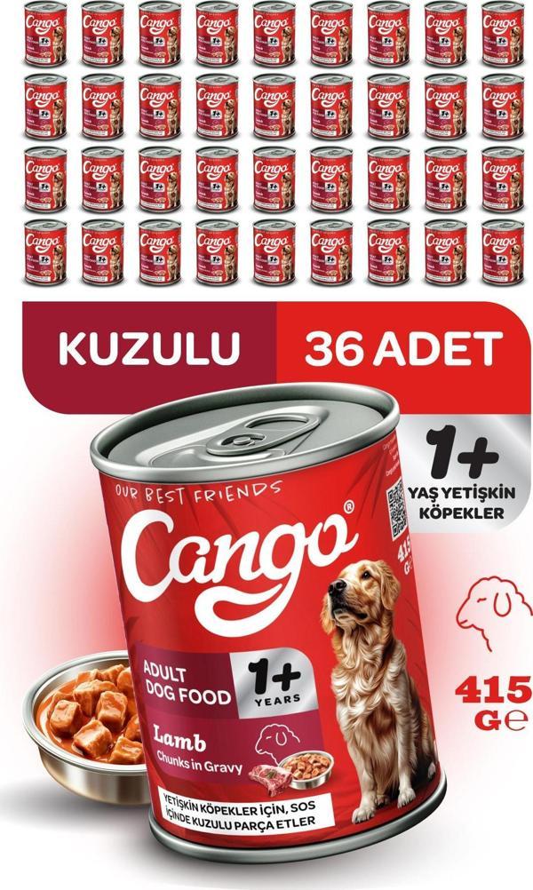 Cango Yetişkin Yaş Köpek Maması Kuzu Etli 415Gr 36Lı - Image 1