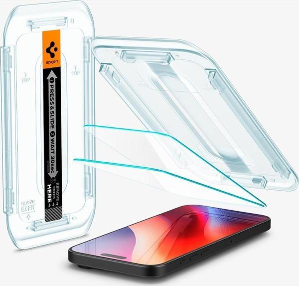 Spigen iPhone 16 Pro Cam Ekran Koruyucu Kolay Kurulum Glas.tR EZ Fit Slim HD (2 Adet) - AGL07928 - Image 1