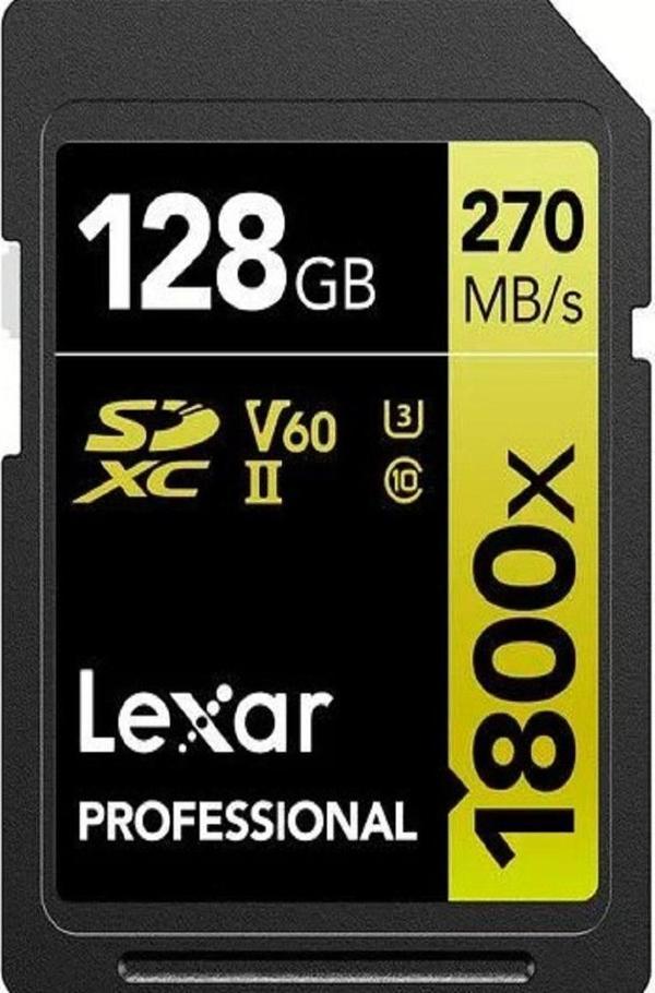 Lexar 128GB Profesyonel 1800x UHS-II SDXC Hafıza Kartı - Image 1