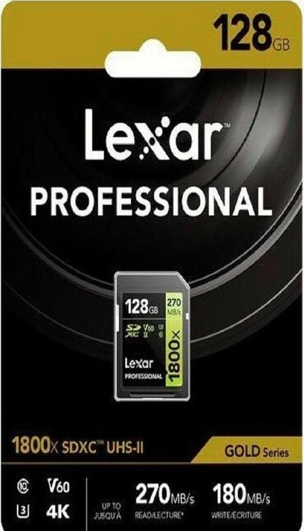 Lexar 128GB Profesyonel 1800x UHS-II SDXC Hafıza Kartı - Image 1
