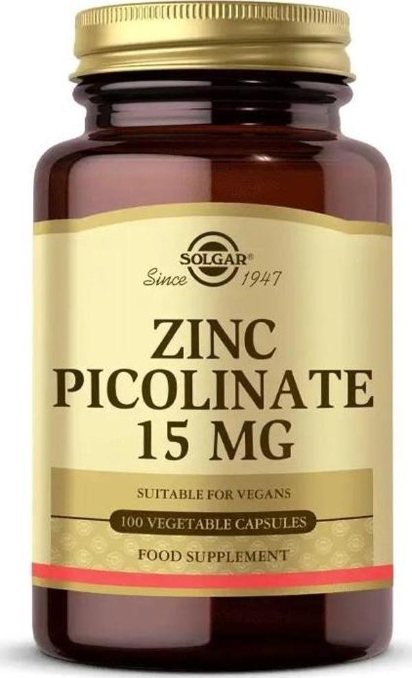 Solgar Zinc Picolinate 15 Mg 100 Kapsül - Image 1
