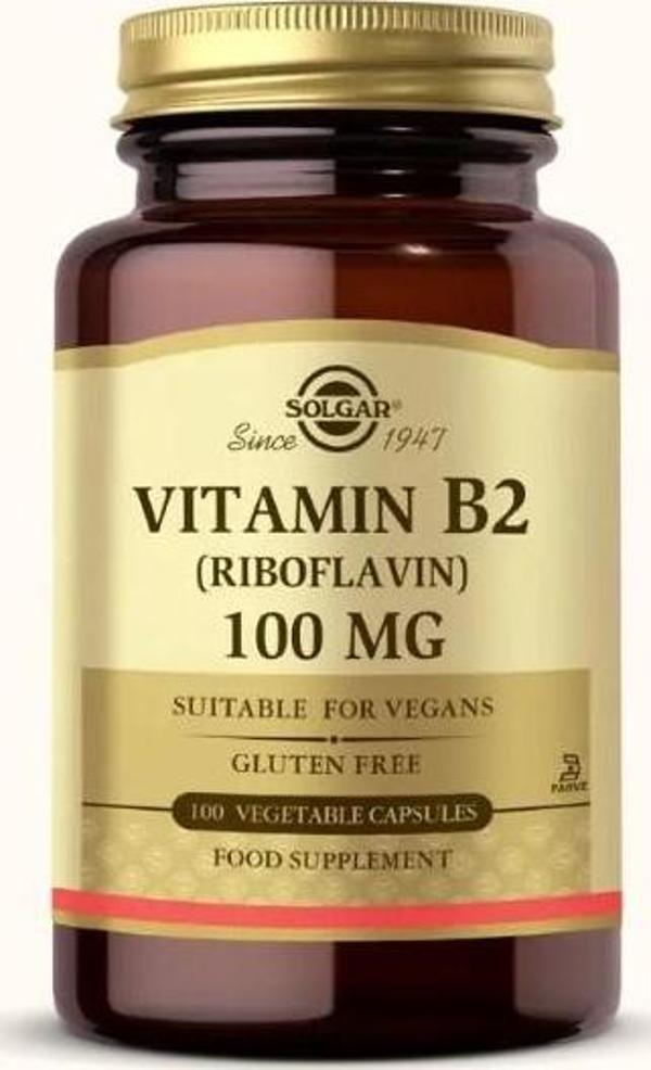 Solgar Vitamin B2 (Riboflavin) 100 Mg 100 Kapsül - Image 1