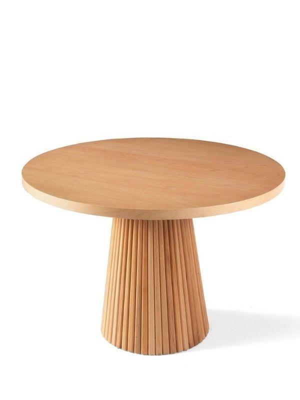 Milas Natural Ahşap Bohem Yemek Masası 90x90 - Image 1