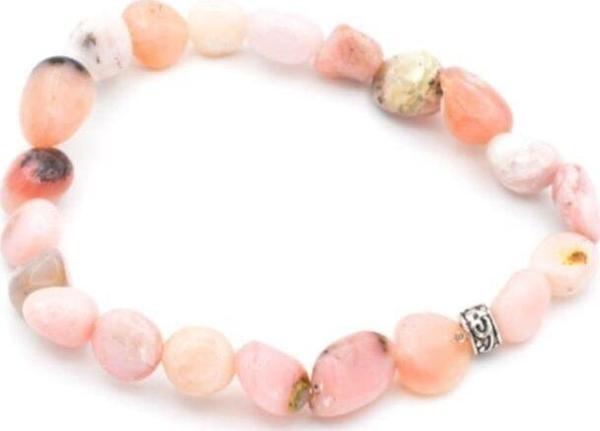 Amorf Kesim Doğal Pembe Opal Taşı Bileklik 1.kalite 002 - Image 1
