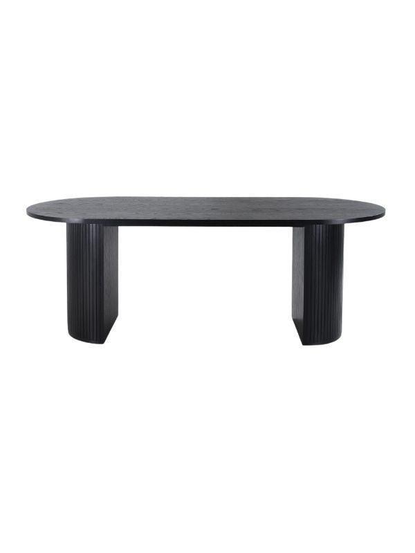 Zeno Oval Ahşap Bohem Yemek Masası 90x200 - Image 1