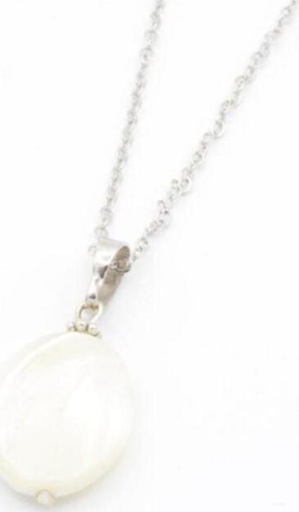 Doğal Beyaz Sedef Kolye Ucu 1.kalite - Image 1