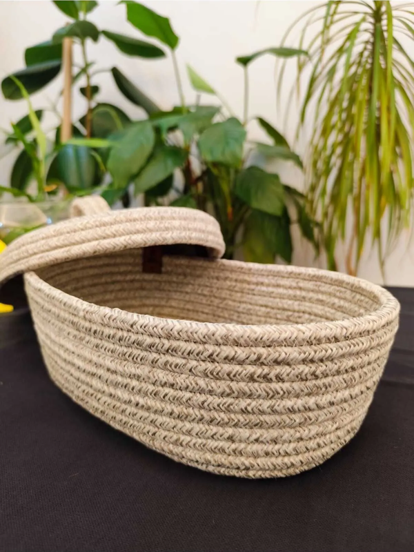 OVAL KAPAKLI SEPET 20*30CM ORGANİZER DÜZENLEYİCİ - Image 1