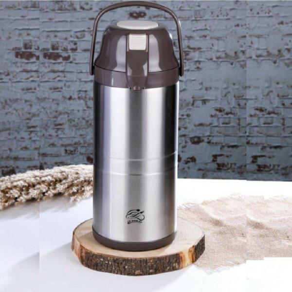 Cooker 4.5 Lt Çelik Termos (Pompalı) Ckr2009 - Kahverengi - Image 1