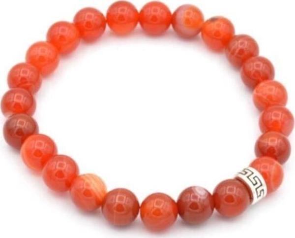 Doğal Çizgili Kırmızı Akik Bileklik 1.kalite 006 - Image 1