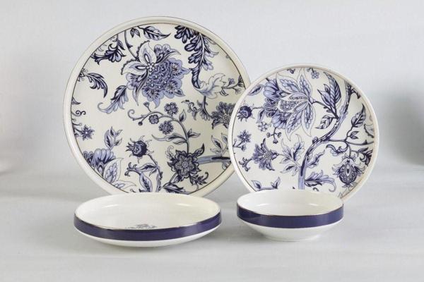 Oms 11161 - Lolite - 24 Parça, Çiçekli, Modern, Çağdaş Tasarımlı 1. Sınıf Porselen Yemek Takımı - Image 1