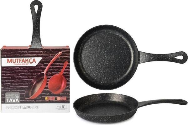 Mutfakça Renkli Yekpare Alüminyum Döküm 22 Cm Tava - Image 1