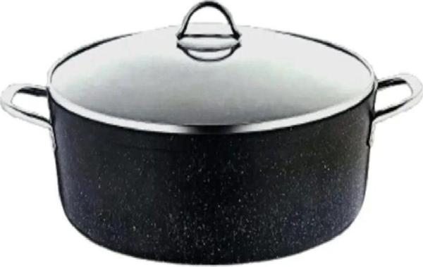 Oms Gastro Mega 36 Cm Granit Derin Tencere 3109-Siyah - Image 1