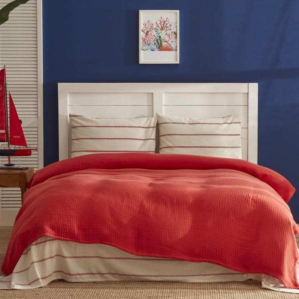 Nautica Home Darrel Çift Kişilik Pike Takımı Mercan - Image 1