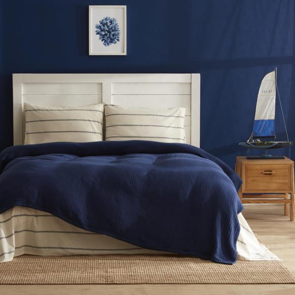 Nautica Home Darrel Çift Kişilik Pike Takımı Lacivert - Image 1