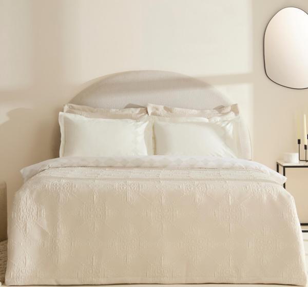 Karaca Home Clare Çift Kişilik 7 Parça Düet Set Ekru - Image 1