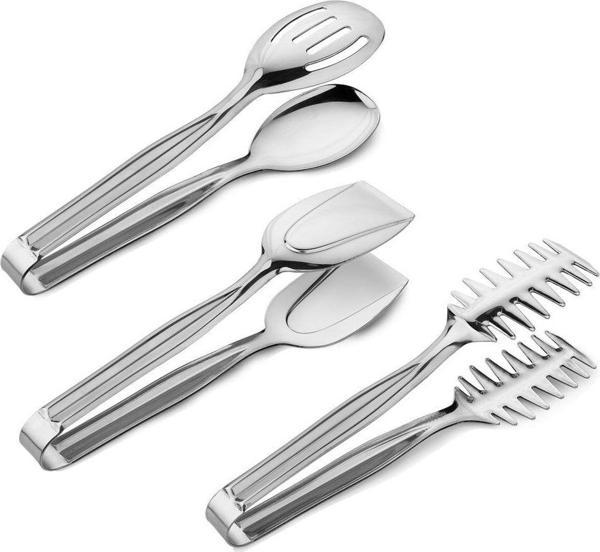Schafer Twist Servis Maşası Seti 3Lü Set Paslanmaz Çelik - Image 1