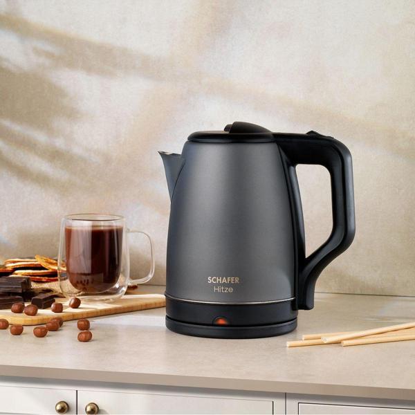 Schafer Hitze Paslanmaz Çelik Su Isıtıcı (Kettle)-Antrasit - Image 1