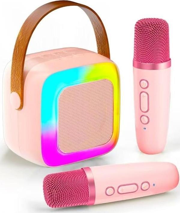 Wowkids Sy13 İki Mikrofonlu Gold Karaoke Speaker - Image 1