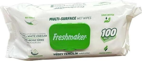 Freshmaker Karbonat ve Beyaz Sirke Katkılı Yüzey Temizlik Islak Havlusu - 100'lü Paket - Image 1
