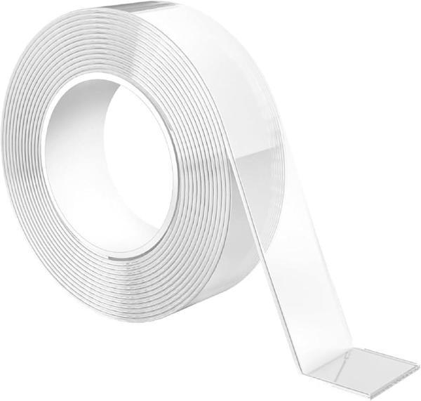 Çift Taraflı Şeffaf Bant - Halı Bandı - 30 mm x 3 Metre - 1 Adet - Image 1