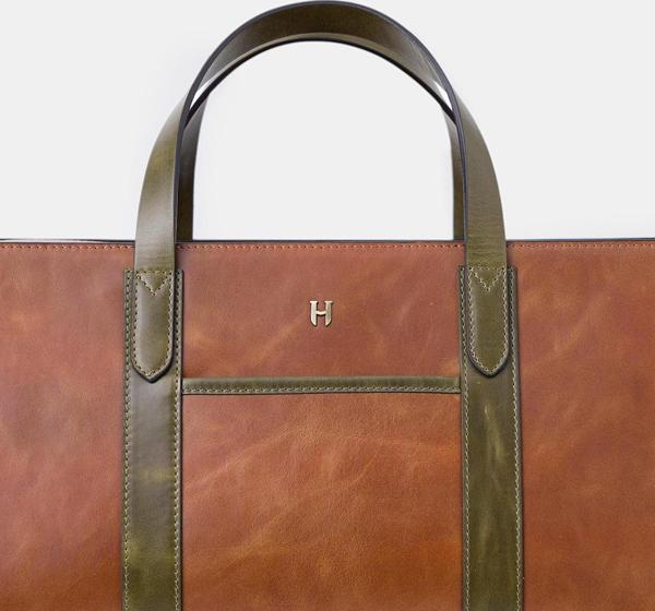 Leonard Hakiki Deri Unisex Askılı Seyahat Çantası - Image 1