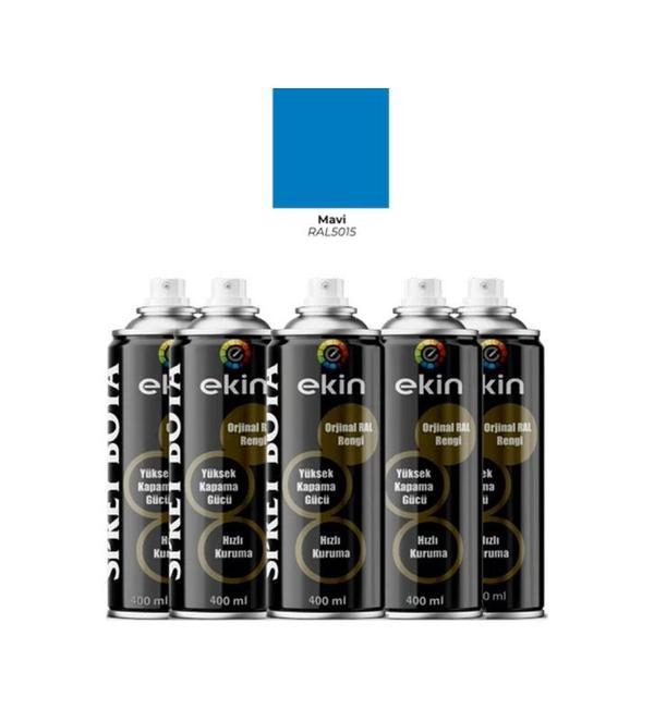Ekin 400 Ml Sprey Boya Boncuk Mavi Renk - 5 Adet - Image 1