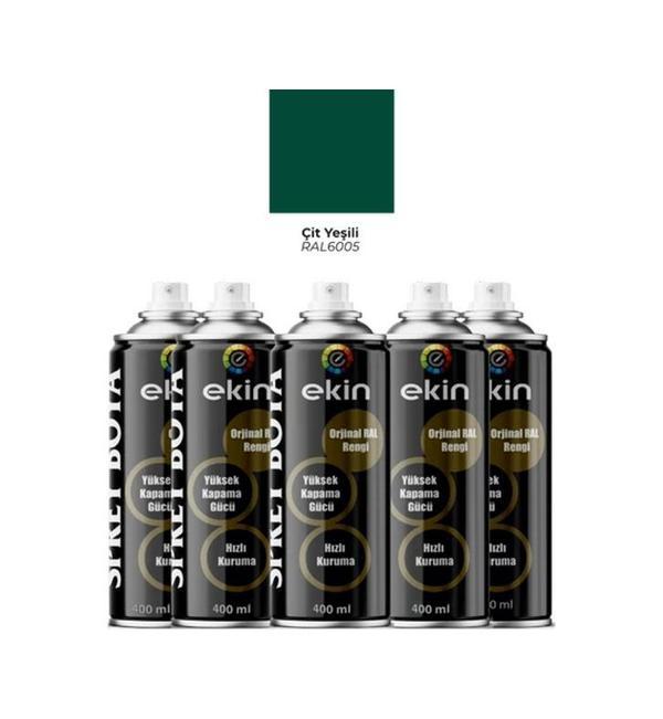 Ekin 400 Ml Sprey Boya Ral 6005 Çit Yeşili Renk - 5 Adet - Image 1