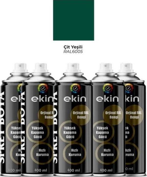 Ekin 400 Ml Sprey Boya Ral 6005 Çit Yeşili Renk - 5 Adet - Image 1