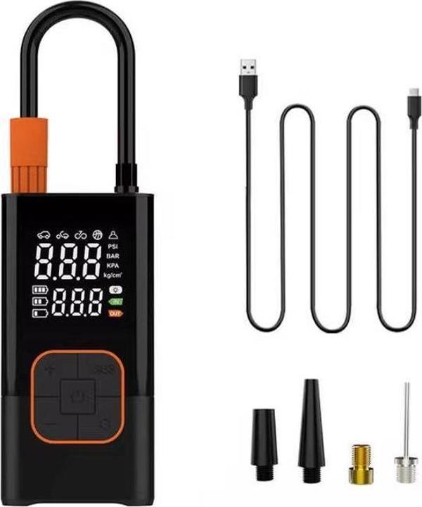 Dijital Kablosuz Usb 2*2000Mah Göstergeli Oto Lastik, Bisiklet Hava Pompası Kompresörü - Image 1