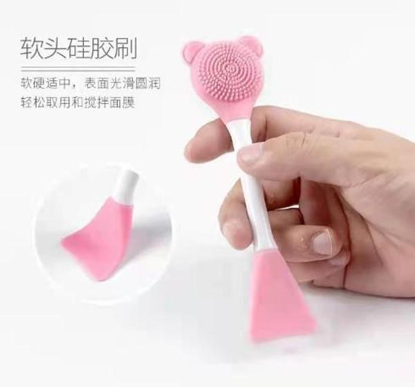 Silikon Yüz Temizleme Fırçası ve Maske Uygulama Spatulası - Image 1