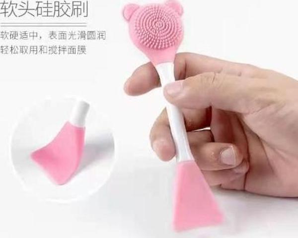 Silikon Yüz Temizleme Fırçası ve Maske Uygulama Spatulası - Image 1