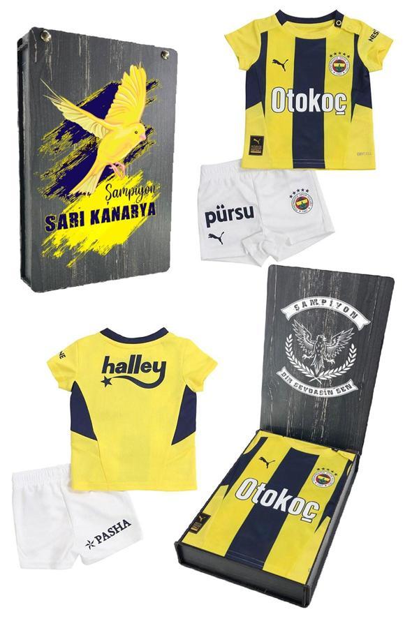 Fenerbahçe Orijinal Lisanslı 24/25 Çubuklu Mini Forma Set Hediyelik Ahşap Kutulu - Image 1