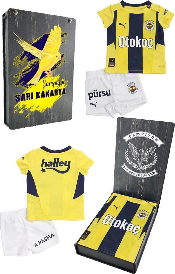 Fenerbahçe Orijinal Lisanslı 24/25 Çubuklu Mini Forma Set Hediyelik Ahşap Kutulu - Image 1