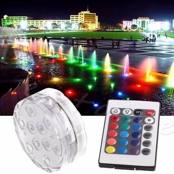 Su Geçirmez Kumandalı Renk Değiştiren Rgb Su Altı Led Lamba Spot - Image 1