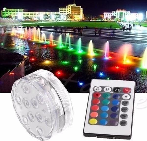 Su Geçirmez Kumandalı Renk Değiştiren Rgb Su Altı Led Lamba Spot - Image 1