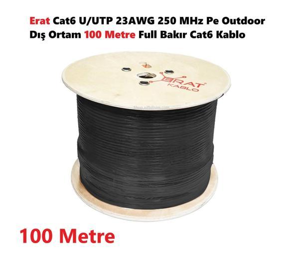 Erat DMP1ER2552IHBUU185 Cat6 Pe Dış Ortam Bakır Cat6 Kablo 100 Metre - Image 1