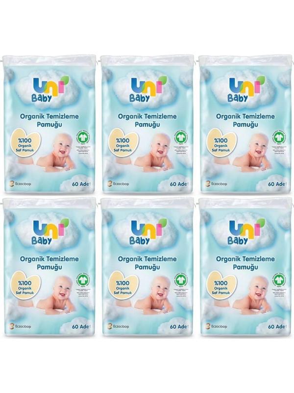 Uni Baby Bebek Temizleme Pamuğu 60 Lı- 6 adet - Image 1