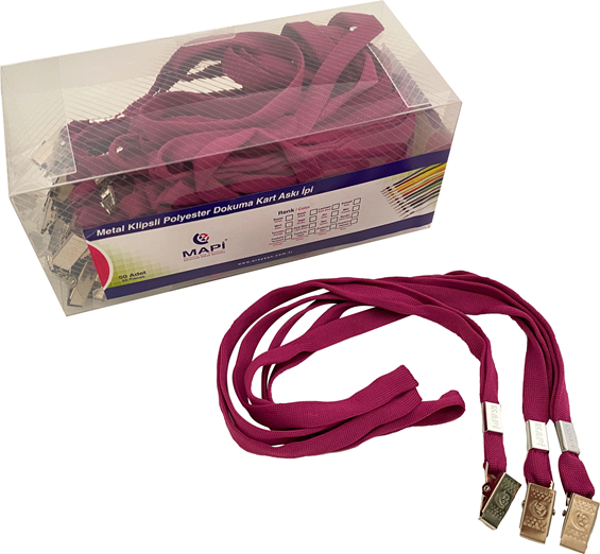 MAPİ KLİPSLİ-POLYESTER DOKUNMA K. ASKI İPİ MOR     50'Lİ PAKET - Image 1