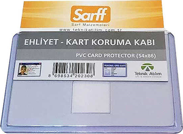 SARFF A-031V PVC DİKEY EHLİYET KABI 85X55MM - 100ADET - Image 1