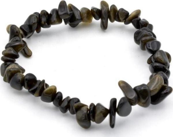Doğal Kırık Taş Rainbow Obsidyen Taşı Bileklik 1.kalite - Image 1