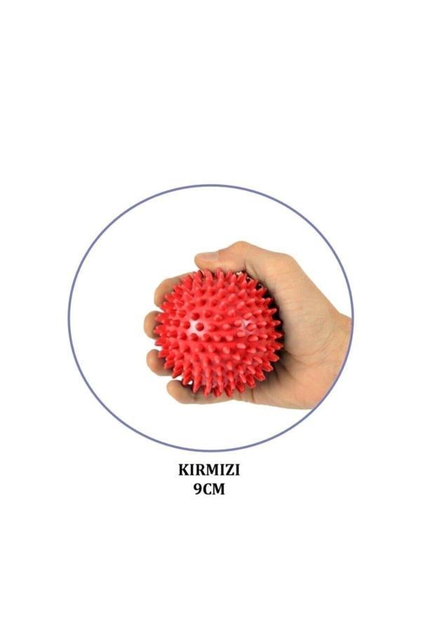 Msd Kırmızı El Egzersiz Masaj Ve Duyu Topu, Yumuşak Dikenli Top Kırmızı Renk 9 Cm - Image 1