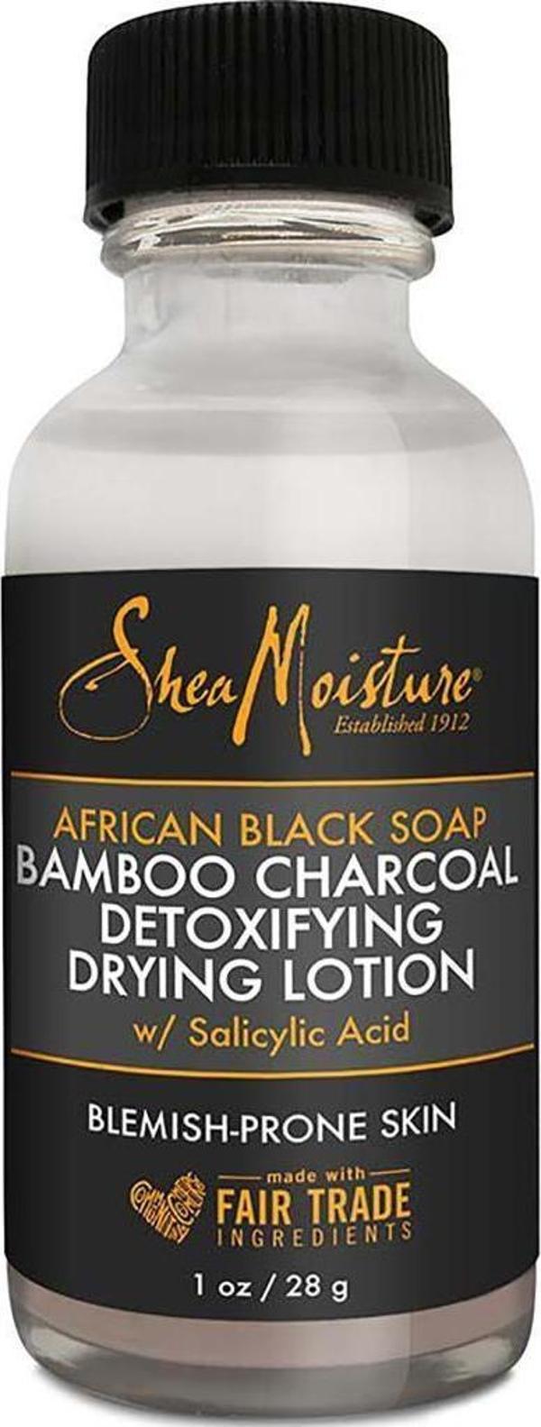 Shea Moisture Afrika Siyah Sabunu ve Bambu Kömürü Detoks Akne Kurutucu Losyon 28GR - Image 1
