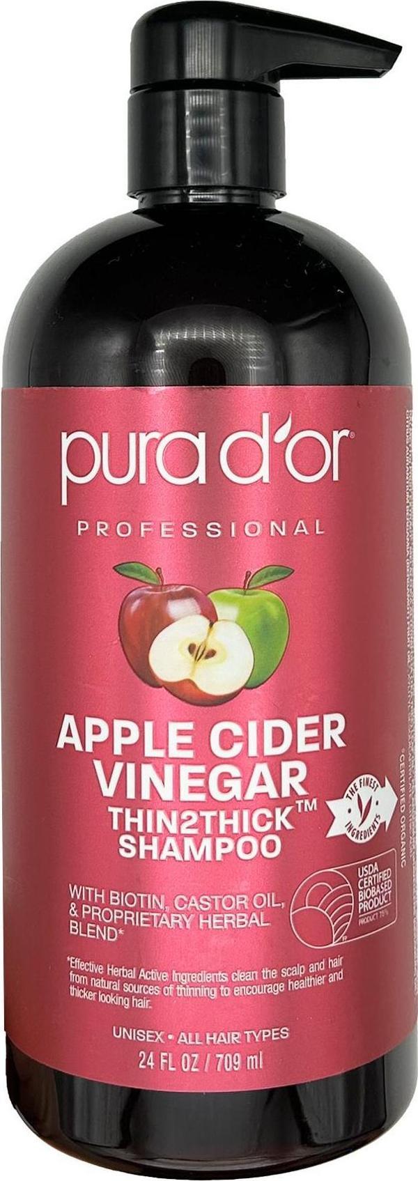 Pura D'or Apple Cider Vinegar Thin2Thick Şampuan 709ML - Image 1