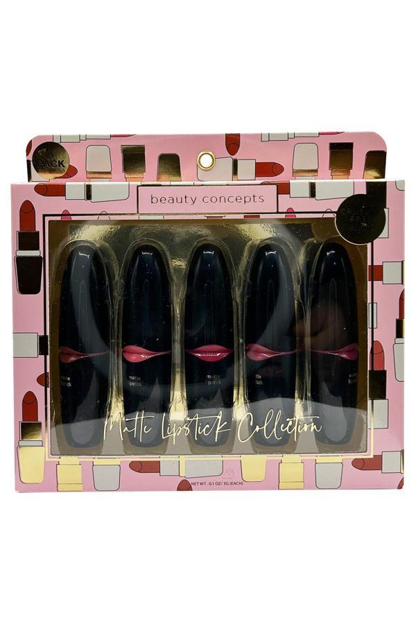 Beauty Concepts Matte Lipstick Mat Ruj Çeşit Paketi 5 Adet - Image 1