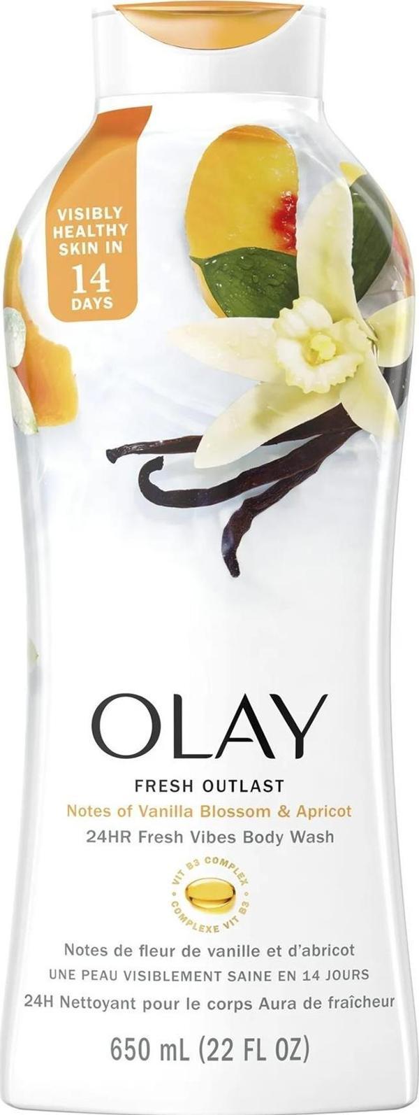 Olay Fresh Outlast Vanilla Blossom and Apricot Duş Jeli 650ML - Image 1