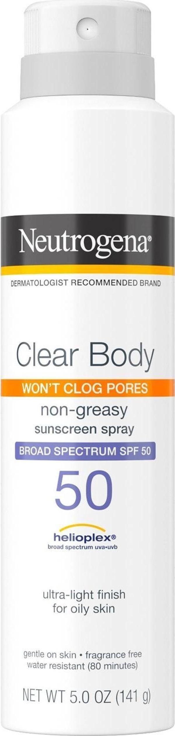 Neutrogena Clear Body SPF50 Güneş Spreyi 141GR - Image 1