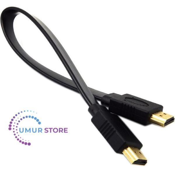 Yassı Flat Slim HDMI Kablo Uyumlu 4K Full Hd 4K 60hz 2.0 Uyumlu Kablo - Image 1