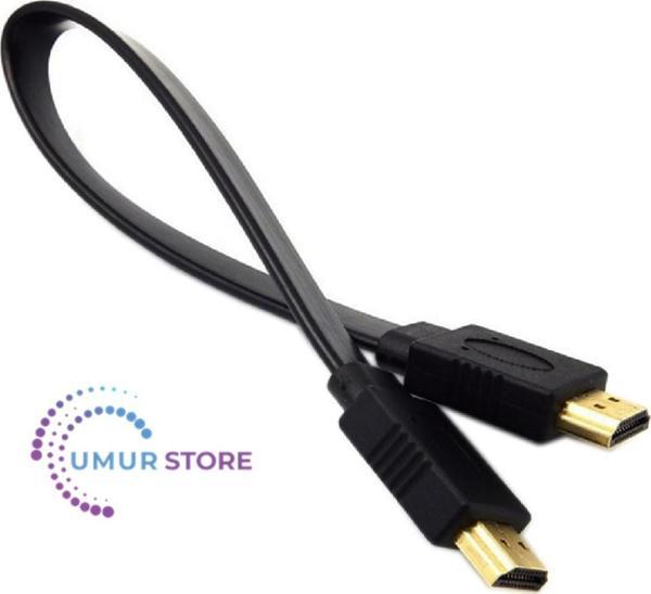 Yassı Flat Slim HDMI Kablo Uyumlu 4K Full Hd 4K 60hz 2.0 Uyumlu Kablo - Image 1