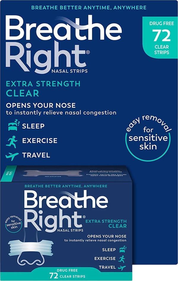 Breathe Right Burun Bandı Şeffaf Renk 72 Adet - Image 1