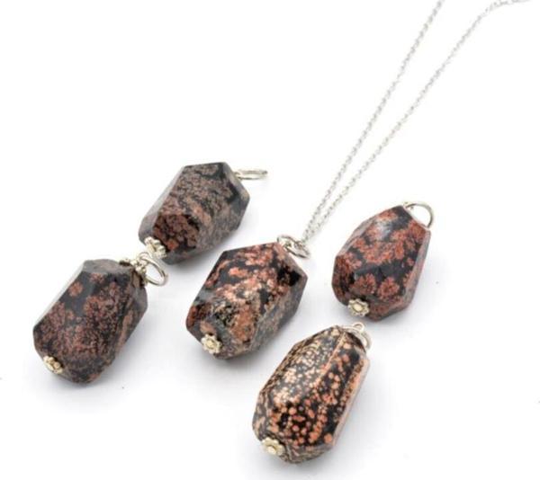 Doğal Obsidyen Kolye Ucu 1.kalite - Image 1